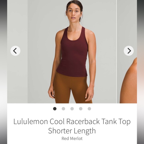 Lululemon Cool Racerback Tank Top Shorter Length
Red Merlot - Picture 3 of 5